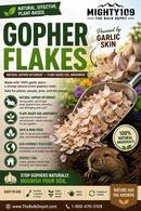 Gopher Flakes, Natural Gopher Deterrent, Plant Based Soil Amendment