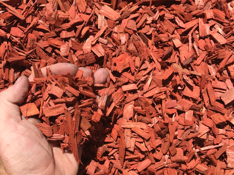 Raging Red Wood Chip Mulch, 1 Pallet (45 Boxes), Bulk