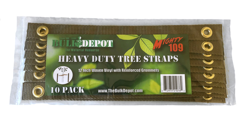 MIGHTY109 12-Inch Heavy Duty Tree Straps, 10 Pack