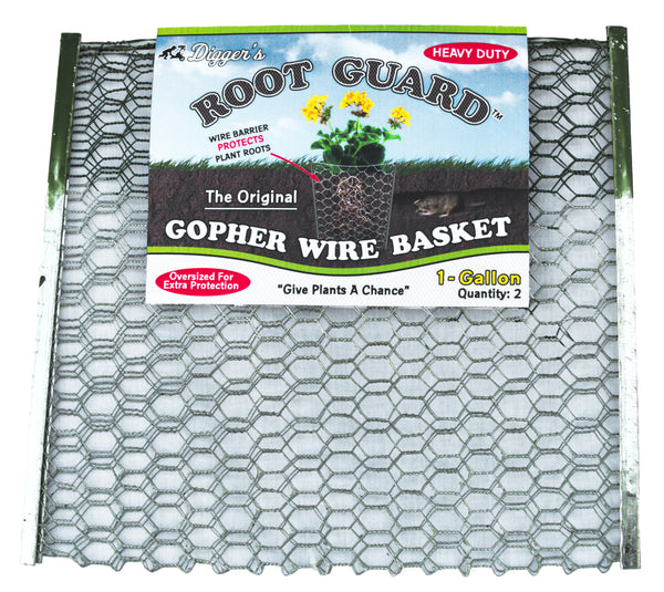 12 QTY Digger's RootGuardTM 1 Gallon Heavy Duty Gopher Wire Baskets