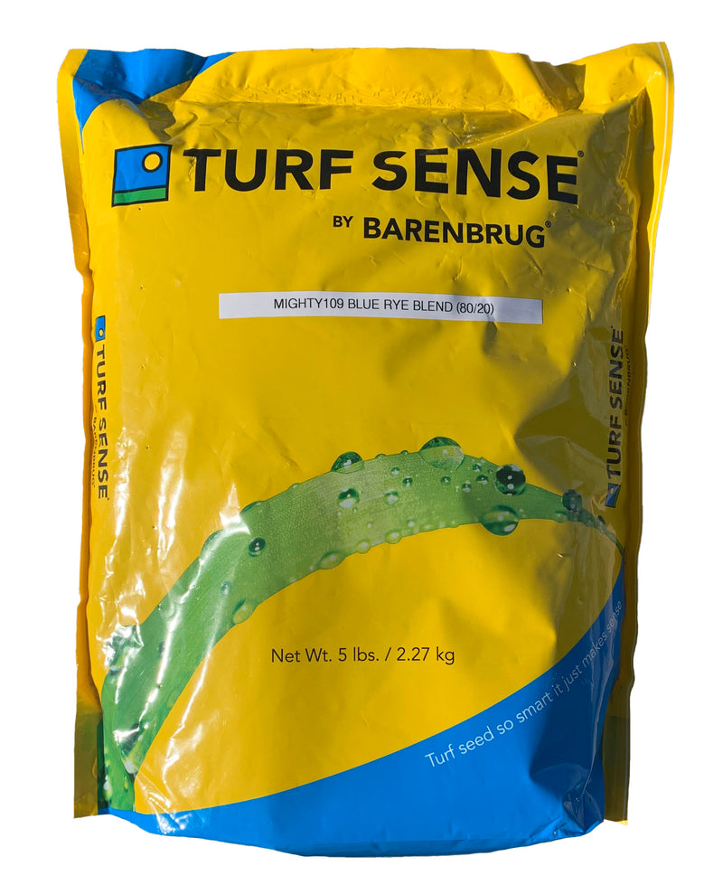 Mezcla de semillas Turf Sense(R) MIGHTY109 Blue Rye (80/20) 5 LBS (cubre hasta 625 pies cuadrados)