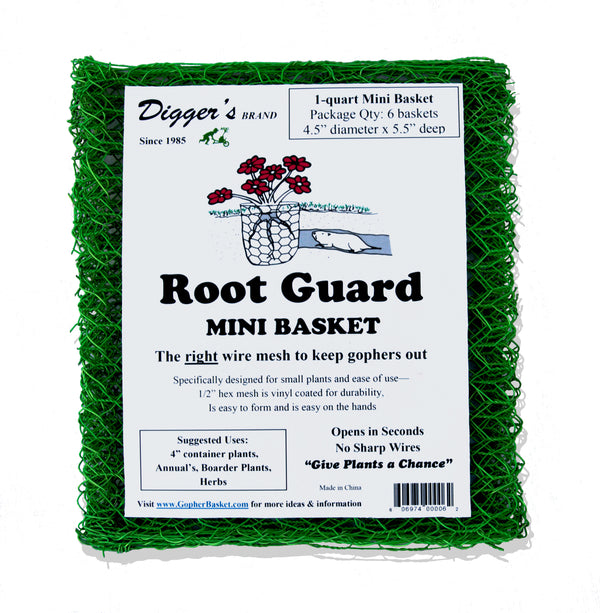 24 Digger's RootGuardTM 1-Quart "Mini" Heavy Duty Gopher Wire Baskets