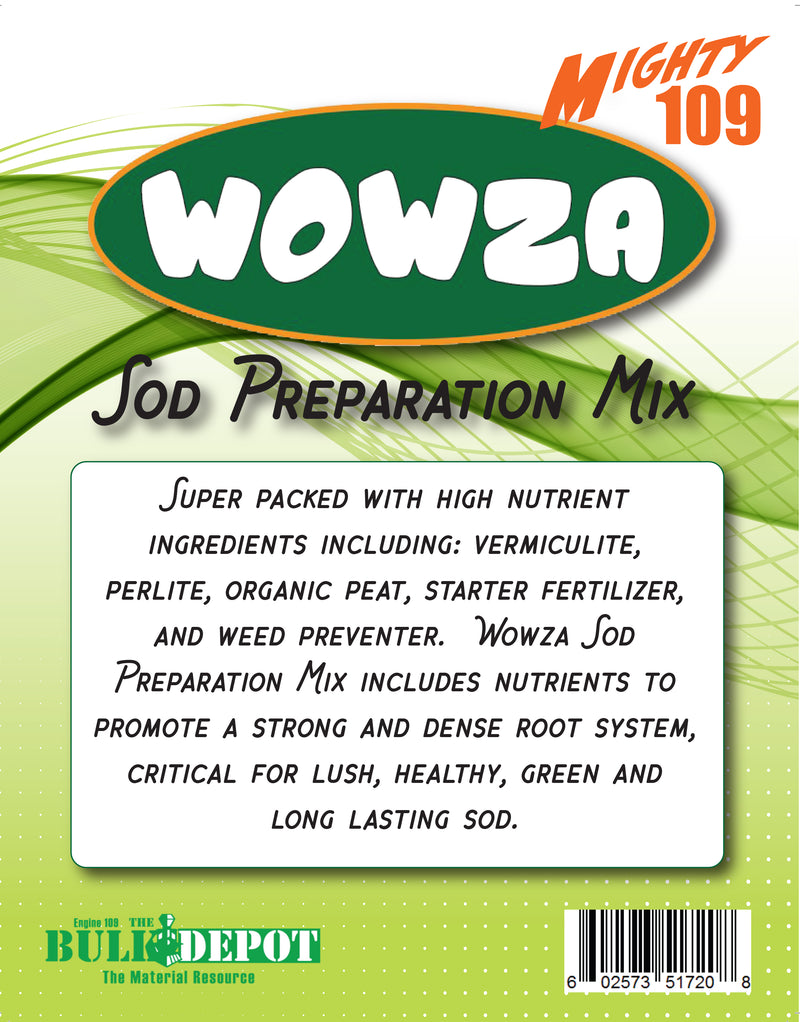 MIGHTY 109 "WOWZA" Mezcla de preparación de césped - Cubre 1,000 pies cuadrados - The Big Box 