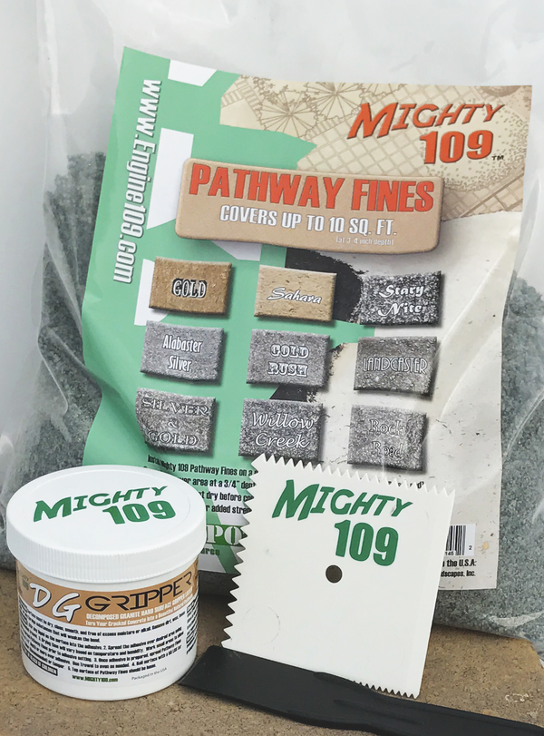 Mighty 109 Pathway System - ¡Convierta su feo y agrietado concreto en un hermoso camino natural!