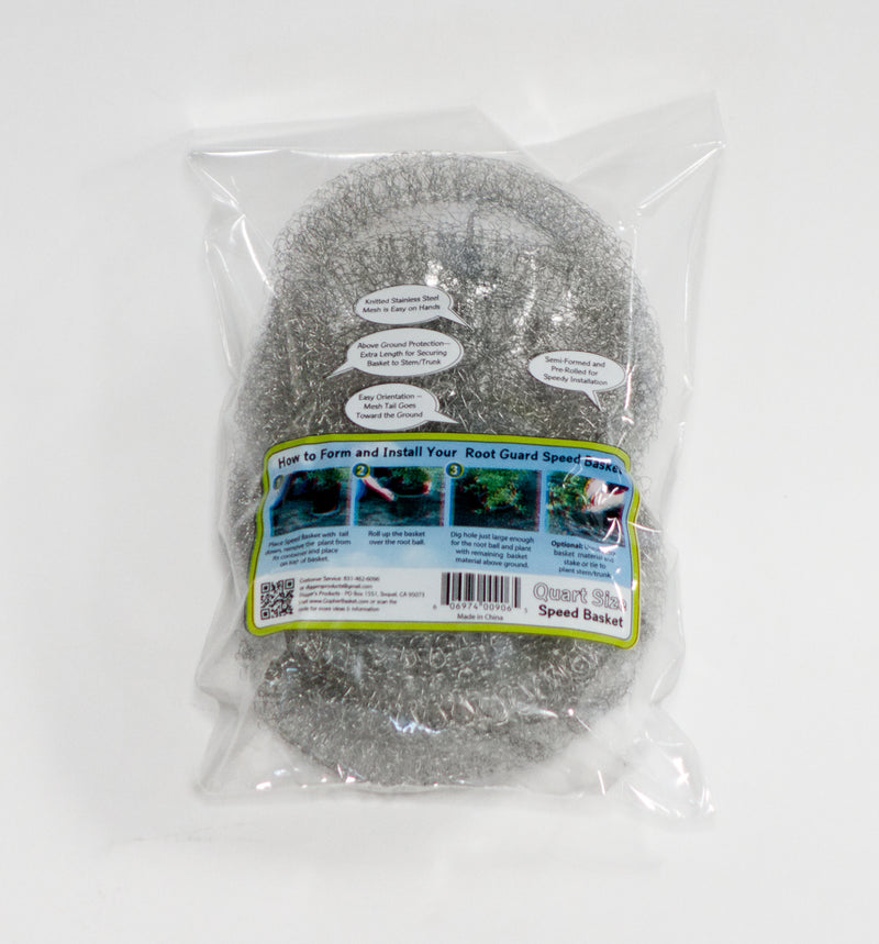 Cestas rápidas BULK RootGuardTM (1 cuarto de galón), cestas de alambre Gopher (216 cestas)