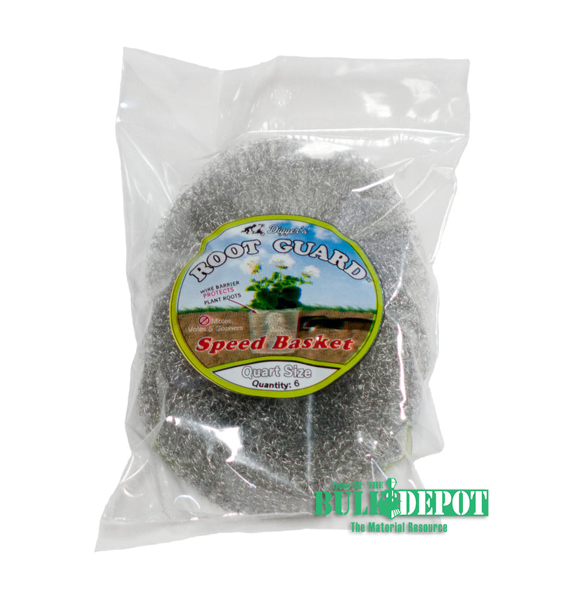 1-Quart Digger's RootGuardTM Speed Baskets, Gopher Wire Baskets, 6 Pack